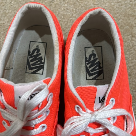 Vans platform sneakers neon orange pink size 7.5 - Picture 3 of 9